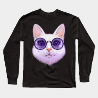 Cat in glasses Long Sleeve T-Shirt